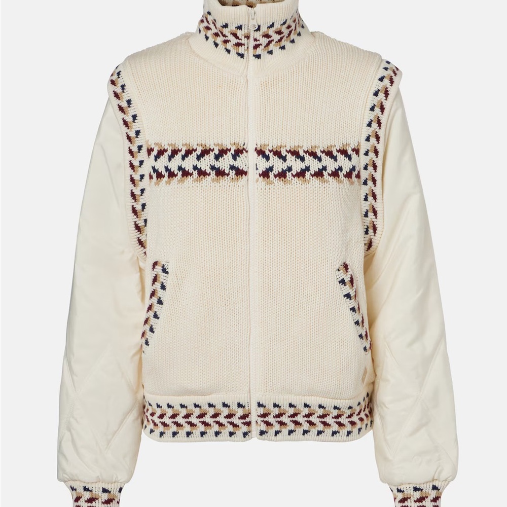 Women's Cream Jacket with Detachable Vest